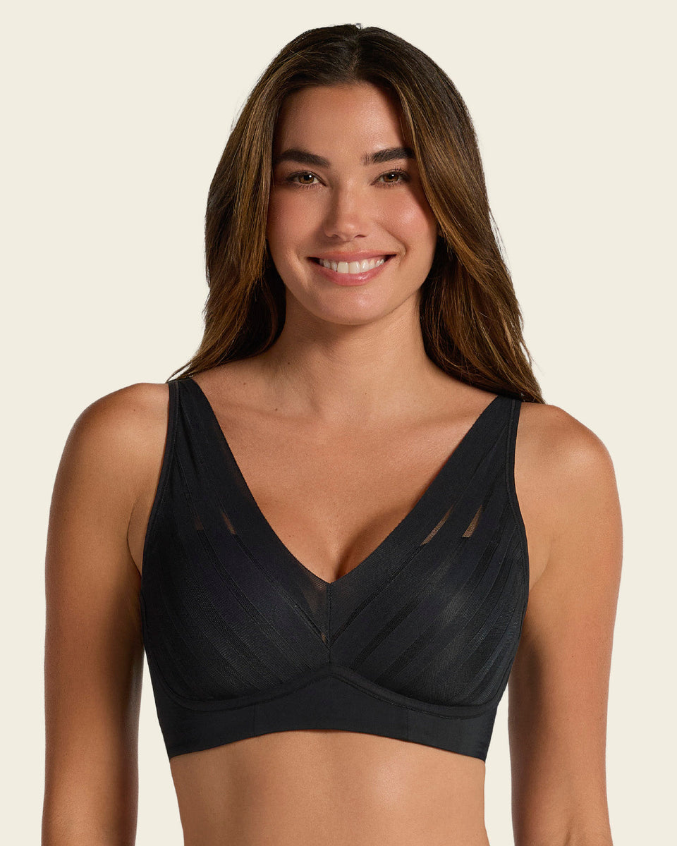 Brasier sin arco, alto cubrimiento en escote y espalda