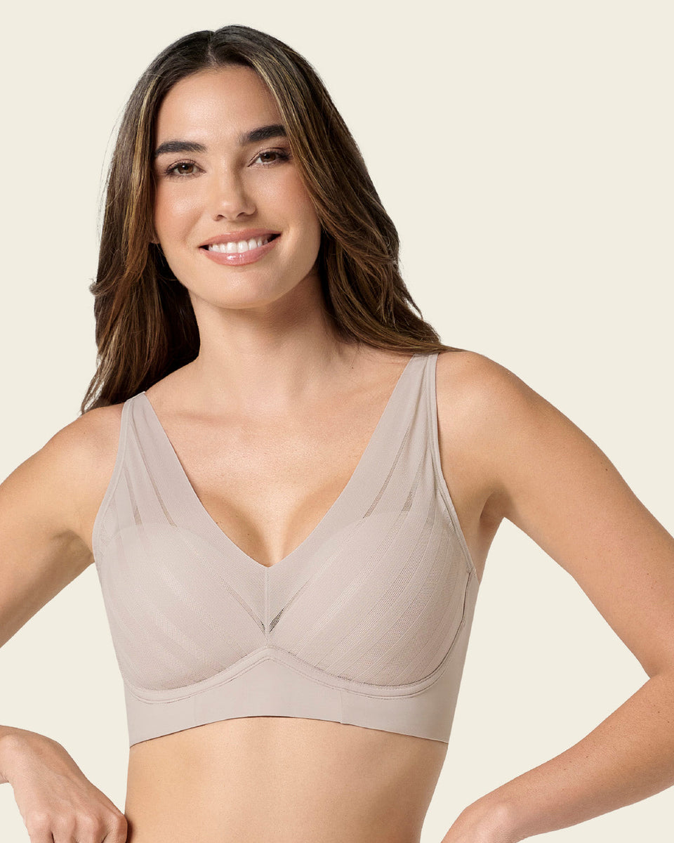 Brasier sin arco, alto cubrimiento en escote y espalda