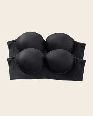 Paquete x 2 brasieres strapless Bustier 360° de perfección#color_700-negro
