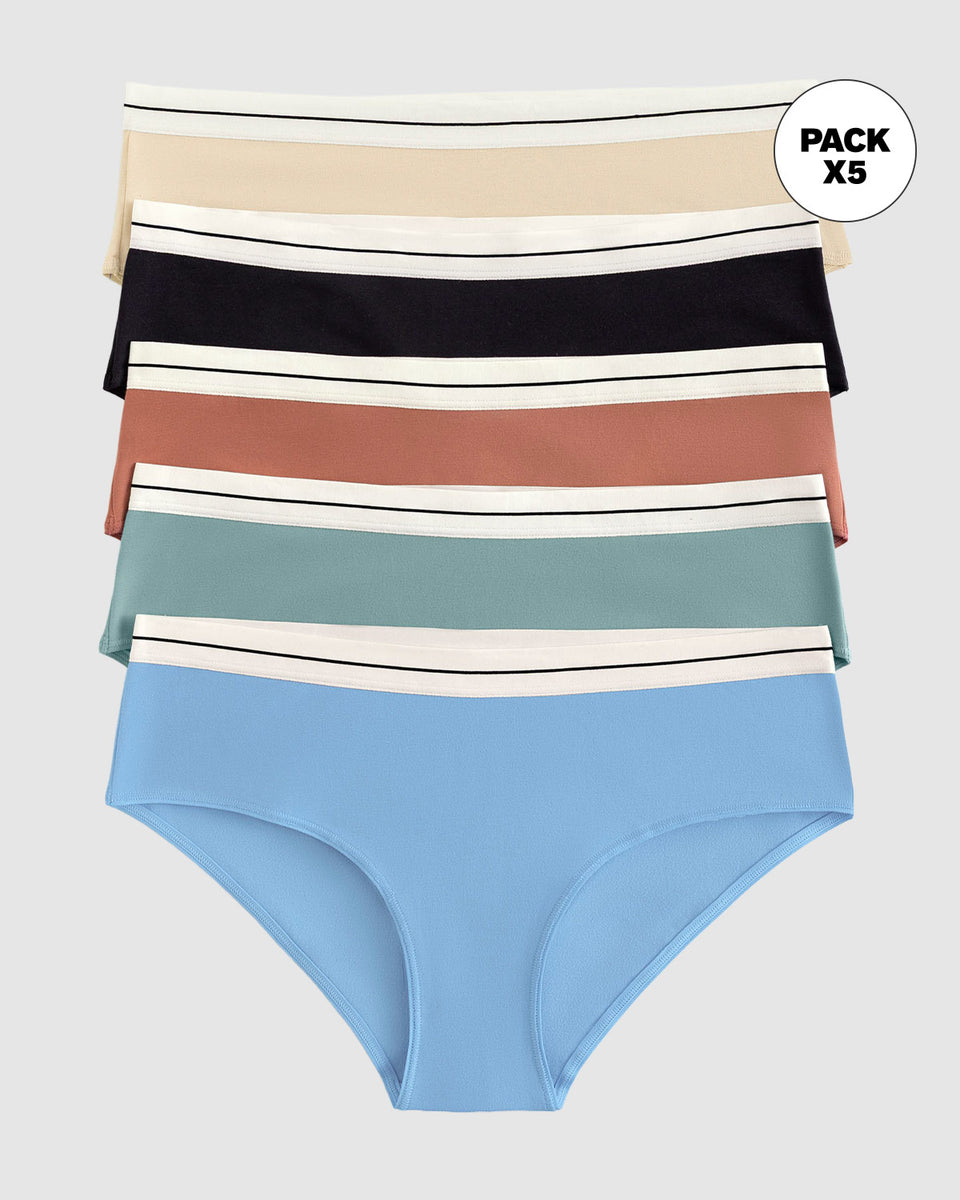 Paquete x 5 panties estilo hípster