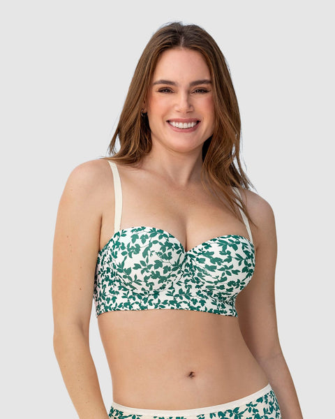 Strapless bustier 360° de perfección#color_b24-estampado-hojas-verdes