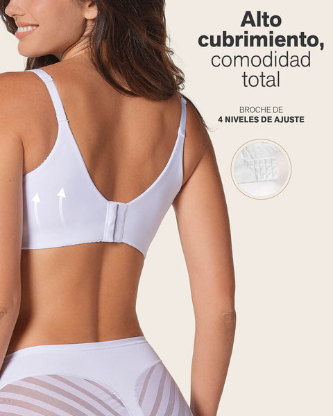 Brasier de realce suave y cubrimiento alto en sisa y espalda - cover bra#color_000-blanco