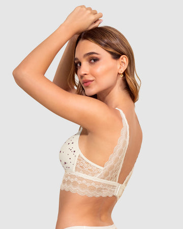 Bralette ultracómodo con delicados toques de encaje#color_b93-fondo-marfil-estampado