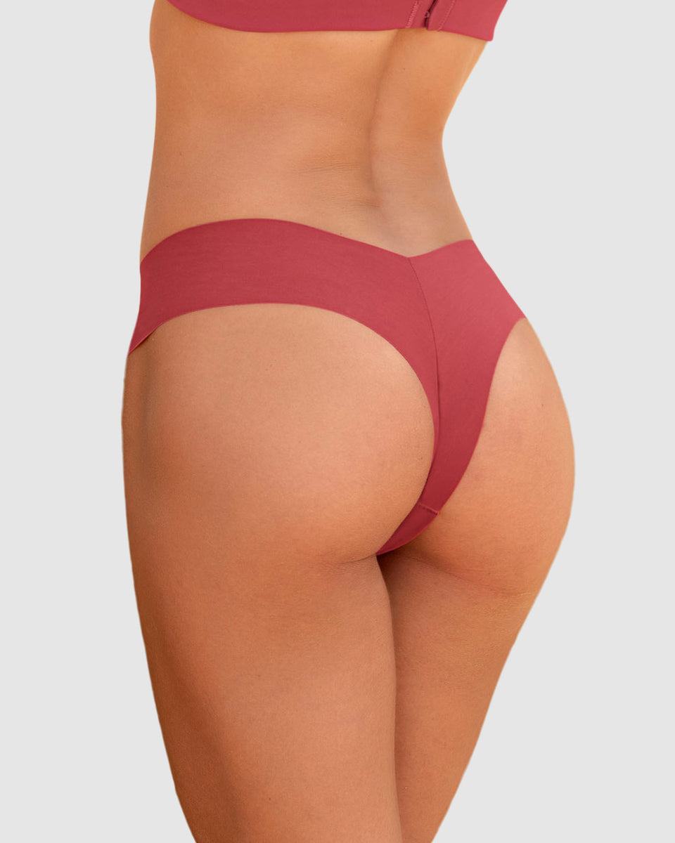 Panty brasilera invisible ultraplano sin elásticos y de pocas costuras