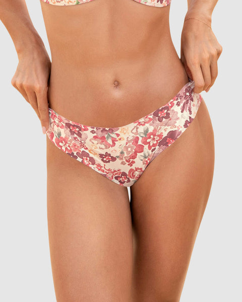 Panty brasilera invisible ultraplano sin elásticos y de pocas costuras#color_b91-estampado-flores