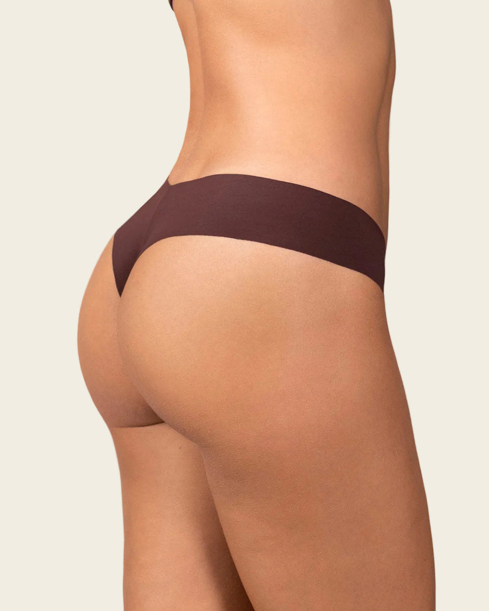 Panty brasilera invisible ultraplano sin elásticos y de pocas costuras