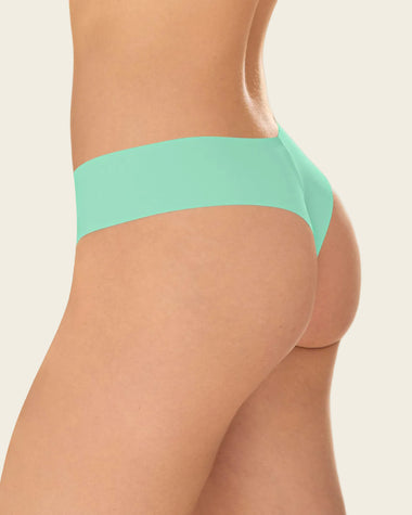 Panty brasilera invisible ultraplano sin elásticos y de pocas costuras#color_c61-verde-agua-marina