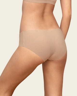 Paquete x 5 panties hípster invisibles ultraplanos sin elásticos y de pocas costuras#color_802-habano