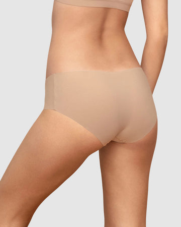Paquete x 3 panties hípster invisibles ultraplanos sin elásticos y de pocas costuras#color_802-habano