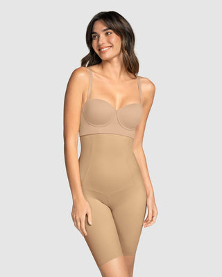 Panty faja de tiro alto con control en abdomen y cintura#color_801-cafe-claro