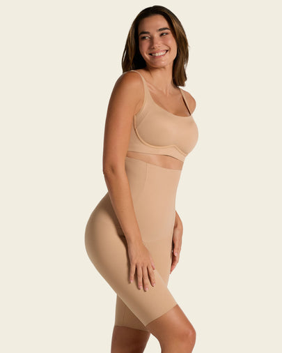 Panty faja de tiro alto con control en abdomen y cintura#color_801-cafe-claro
