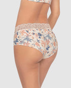 Panty hipster en tela ultraliviana con franja de encaje