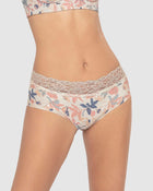 Panty hipster en tela ultraliviana con franja de encaje