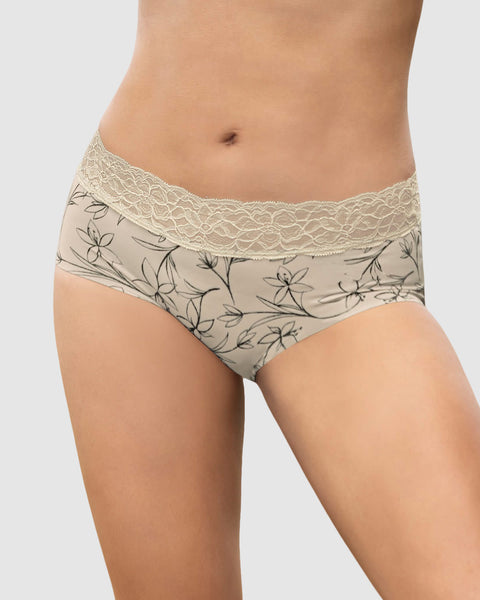 Panty hípster en tela ultraliviana con franja de encaje#color_b73-estampado-flores