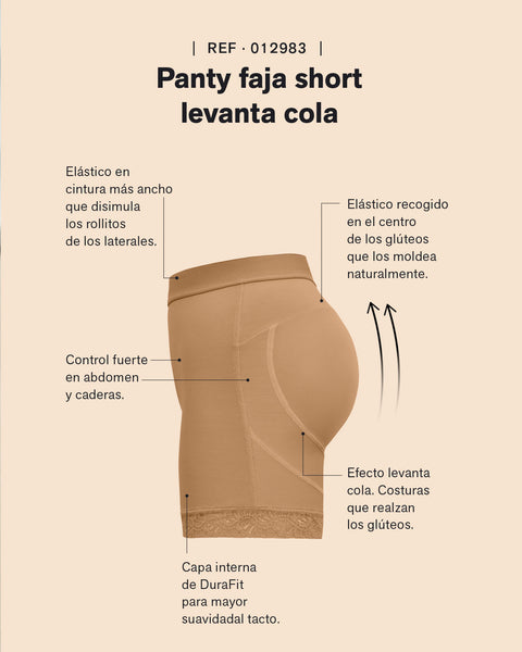 Panty Faja Tipo Short Levanta Cola
