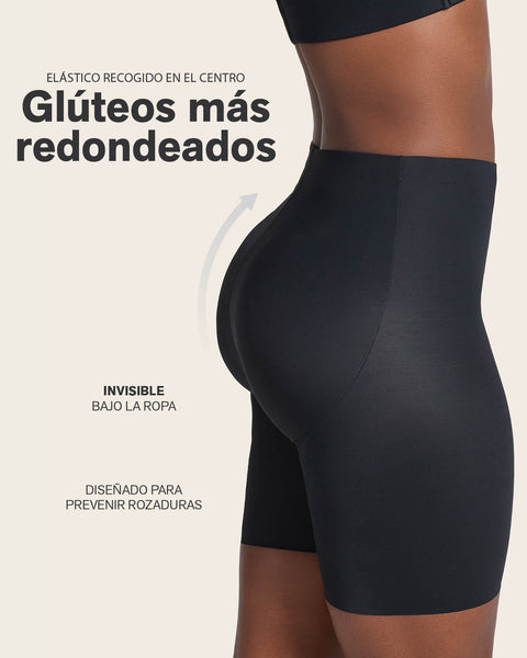 Panty short invisible de control de abdomen efecto levanta cola#color_700-negro