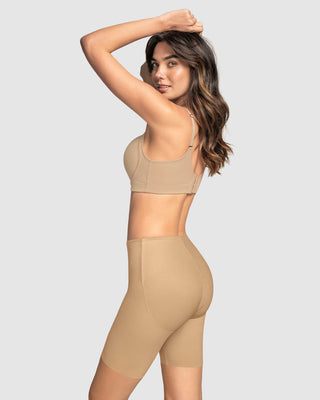 Panty short invisible de control de abdomen efecto levanta cola#color_801-cafe-claro