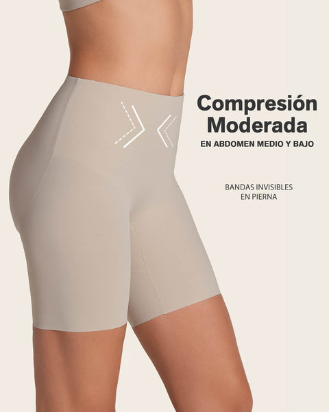 Panty short invisible de control de abdomen efecto levanta cola#color_801-cafe-claro