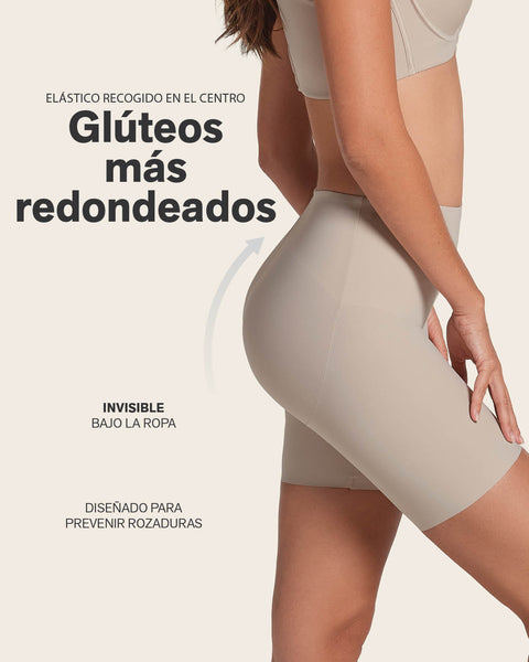 Panty short invisible de control de abdomen efecto levanta cola#color_801-cafe-claro
