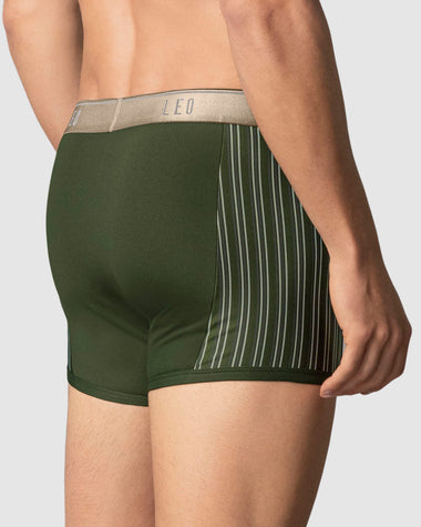 Bóxer corto con tecnología de ajuste perfecto en microfibra#color_620-verde-elastico-dorado