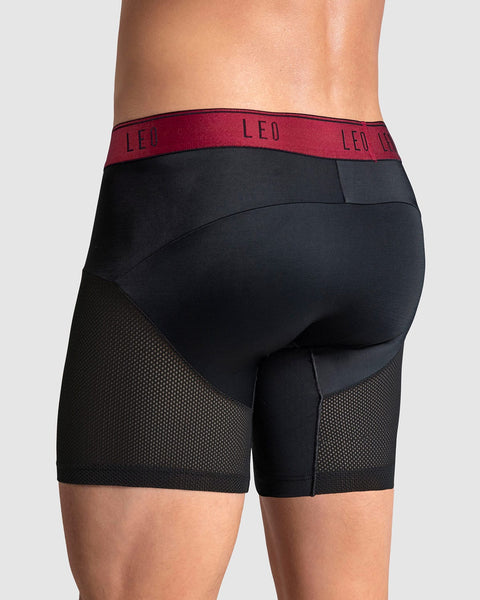 Paquete x 3 bóxers medio de secado rápido con mallas transpirables#color_b15-negro-con-elastico-rojo