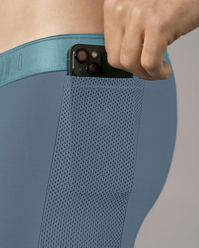 Bóxer deportivo largo con bolsillo lateral en microfibra#color_554-azul-grisaceo