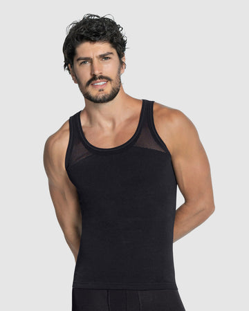 Paquete x 5 camisetas ajustadas para hombre con compresión suave en microfibra#color_700-negro