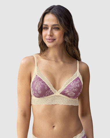 Bralette en encaje sexy y natural#color_b97-fondo-morado-estampado