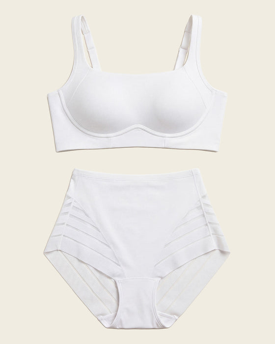 Everyday Bra + Panty faja clásico con control en Blanco