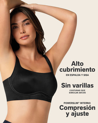 Brasier sin arco ultracómodo de alto soporte y cubrimiento Everyday Bra#color_700-negro