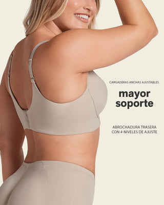 Brasier sin arco ultracómodo de alto soporte y cubrimiento Everyday Bra#color_802-cafe-claro