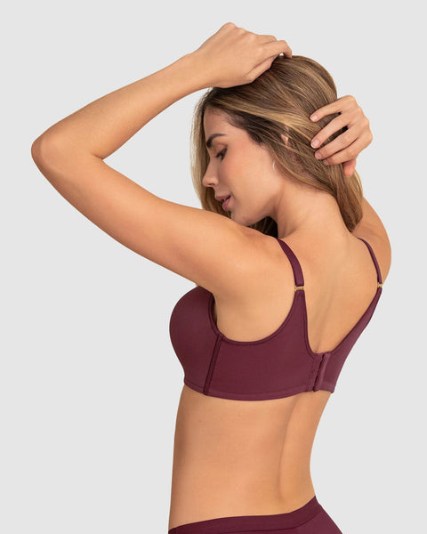 Brasier sin arco de realce alto incorporado Magical Bra#color_382-vino-tinto