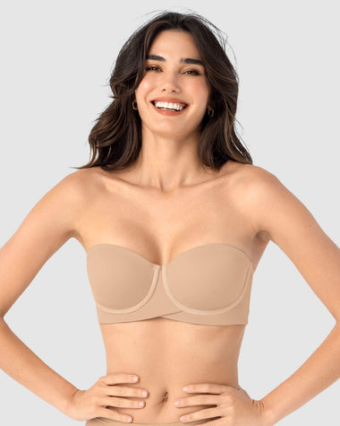 Brasier strapless ideal para busto mediano y grande#color_801-cafe-claro