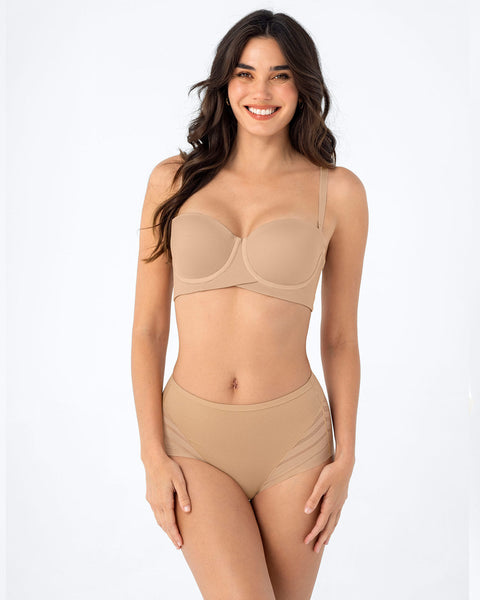 Brasier strapless ideal para busto mediano y grande#color_801-cafe-claro