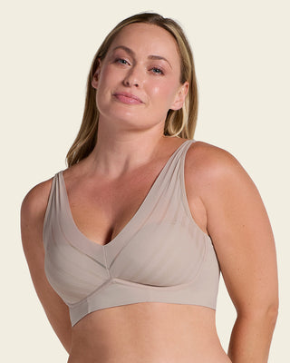 Brasier sin arco, alto cubrimiento en escote y espalda#color_802-cafe-claro