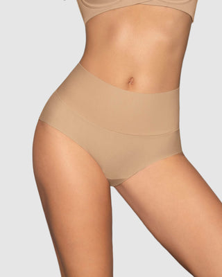 Panty clásico tiro alto de control fuerte de abdomen#color_801-cafe-claro