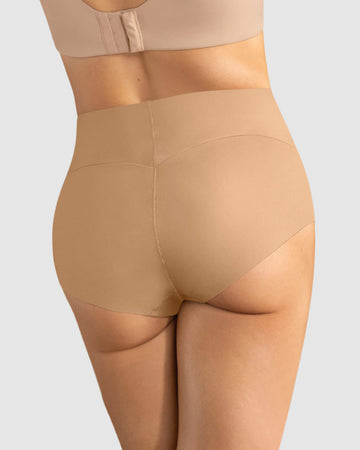 Panty clásico tiro alto de control fuerte de abdomen#color_801-cafe-claro