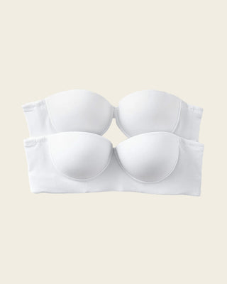 Paquete x 2 brasieres strapless Bustier 360° de perfección#color_000-blanco