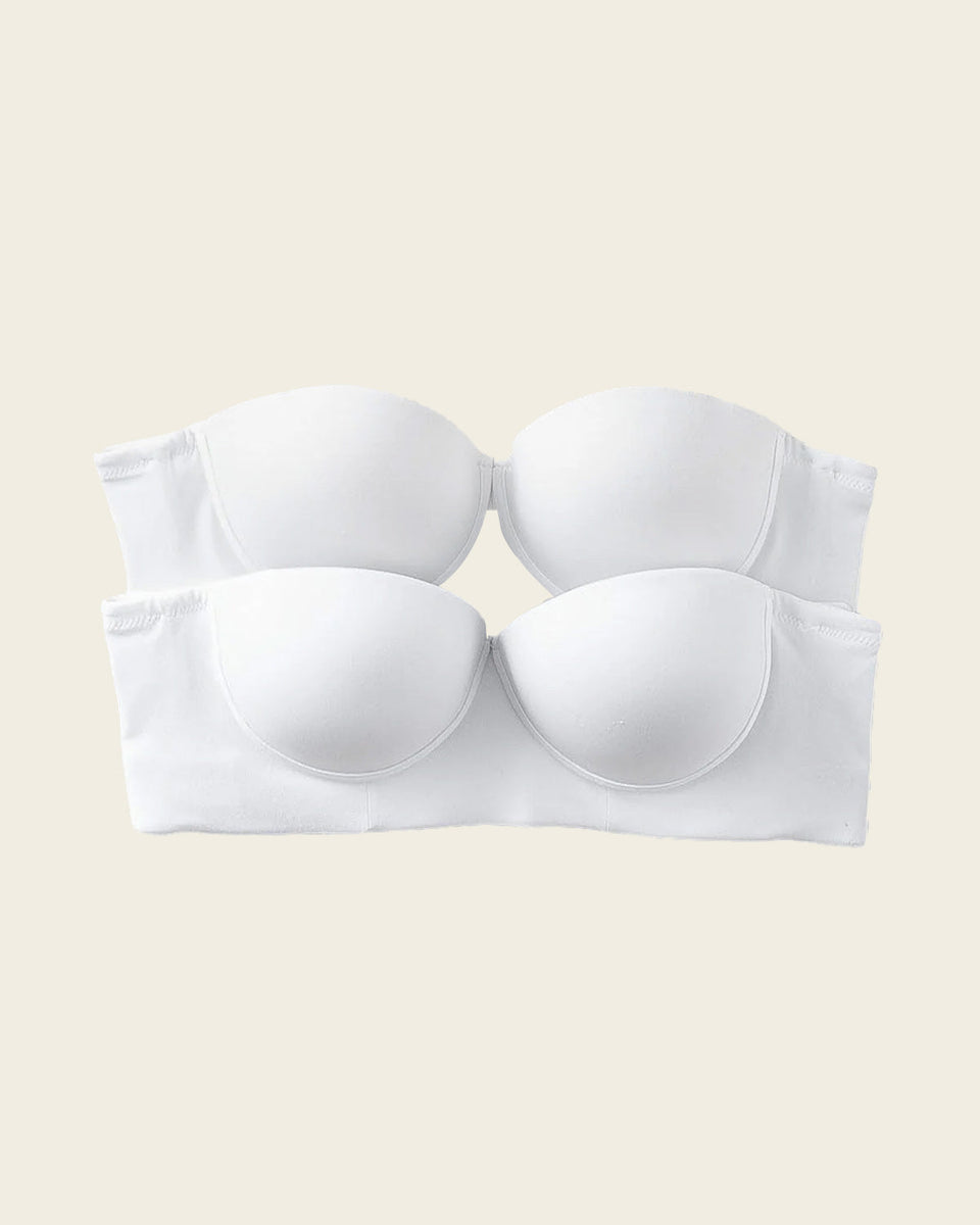 Paquete x 2 brasieres strapless Bustier 360° de perfección