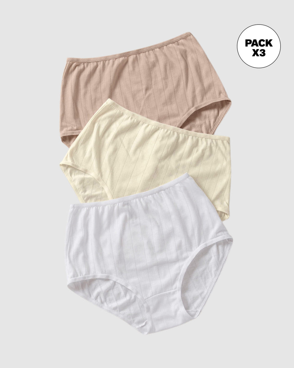 Paquete x 3 Panties Clásicos con Excelente Cubrimiento