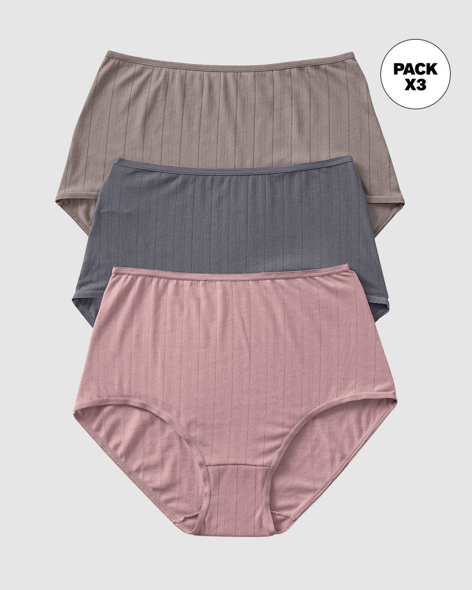 Paquete x 3 Panties Clásicos con Excelente Cubrimiento