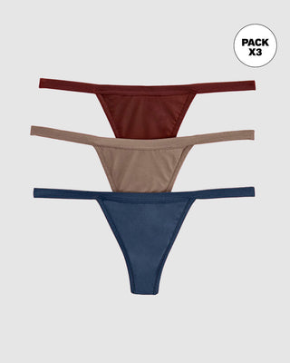 Paquete x 3 tangas brasileras de tiro bajo#color_s54-vino-tinto-azul-cafe-claro
