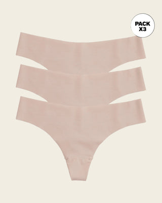Paquete x 3 panties brasileras invisibles ultraplanos sin elásticos y de pocas costuras#color_802-habano