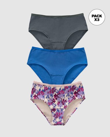 Paquete x 3 panties clásicos de máxima comodidad y frescura#color_s33-gris-estampado-manchas-azul-rey