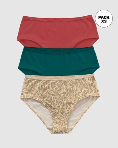 Paquete x 3 Panty Clásico de Máxima Comodidad y Frescura#color_s34-rojo-verde-estampado