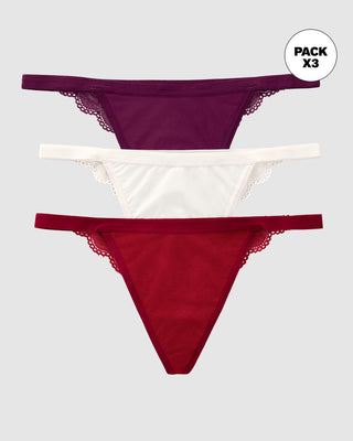 Paquete x 3 brasileras descaderadas con encaje#color_s47-rojo-vino-marfil