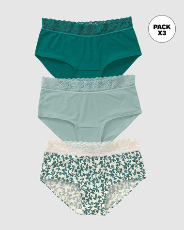 Paquete x3 panties estilo hípster total comodidad#color_s12-estampado-hojas-verde-claro-verde-oscuro