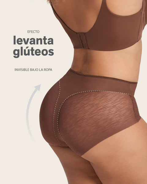 Panty faja clásico invisible con transparencias en glúteos y laterales