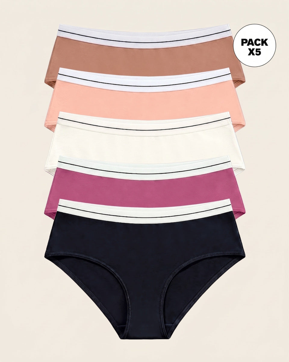 Paquete x 5 panties estilo hípster