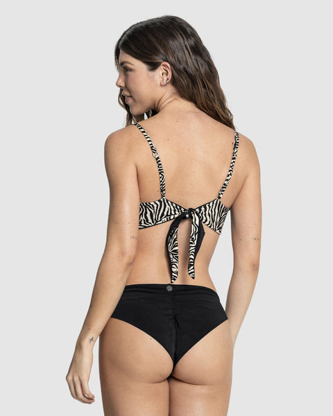 Bikini ECO doble faz con panty de pretina en V#color_845-estampado-piel-negro
